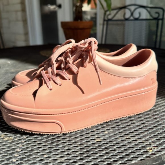 Melissa Pink Platform Jelly Sneakers 8 - Picture 5 of 11